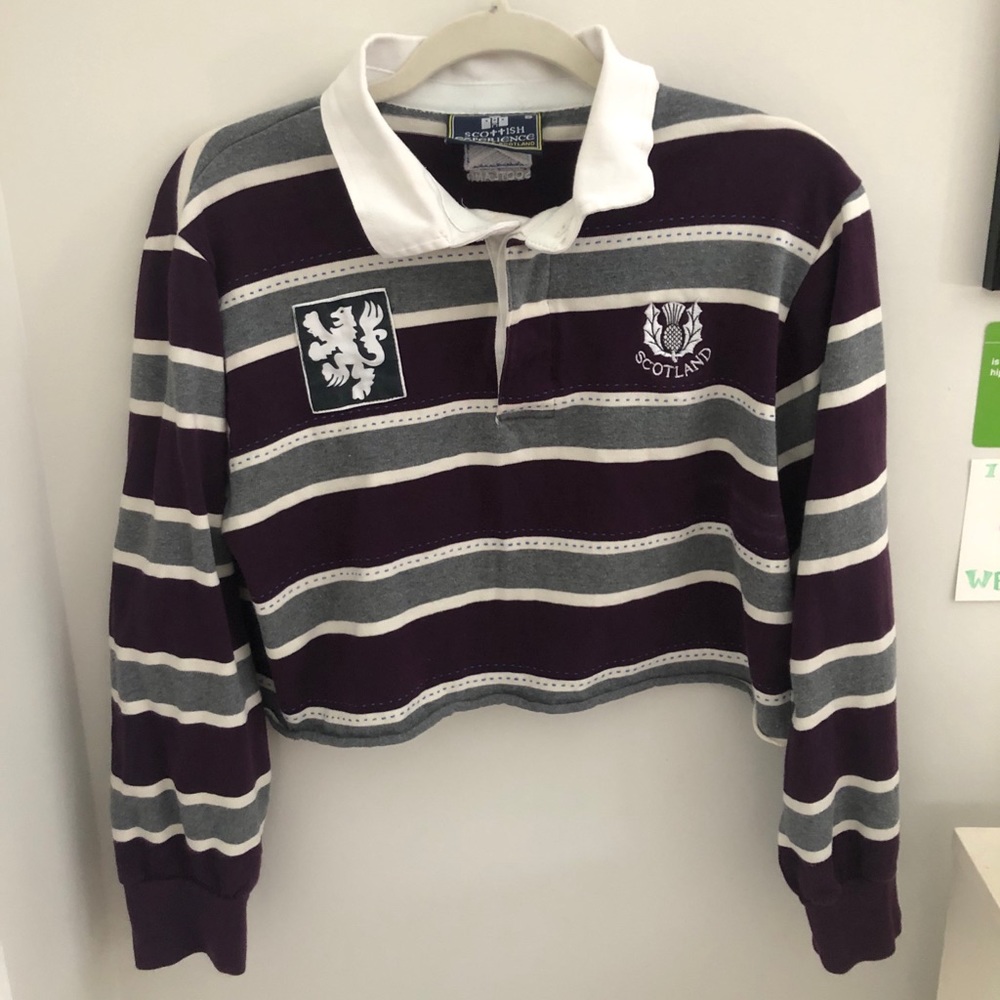 cropped scotland polo tee